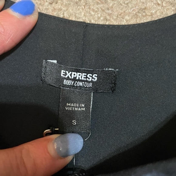 Express body contour Marble Print Scoop Neck Mini Sheath Dress Size Small - Picture 12 of 12